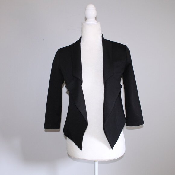 Sun Bleached Abbey (PACSUN) Black Asymetrical Blazer Sz S - Picture 1 of 6